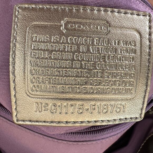 Coach Soho Metallic Gold Leather Purse F18751 RESERVED FOR D_PULLING - Picture 3 of 5